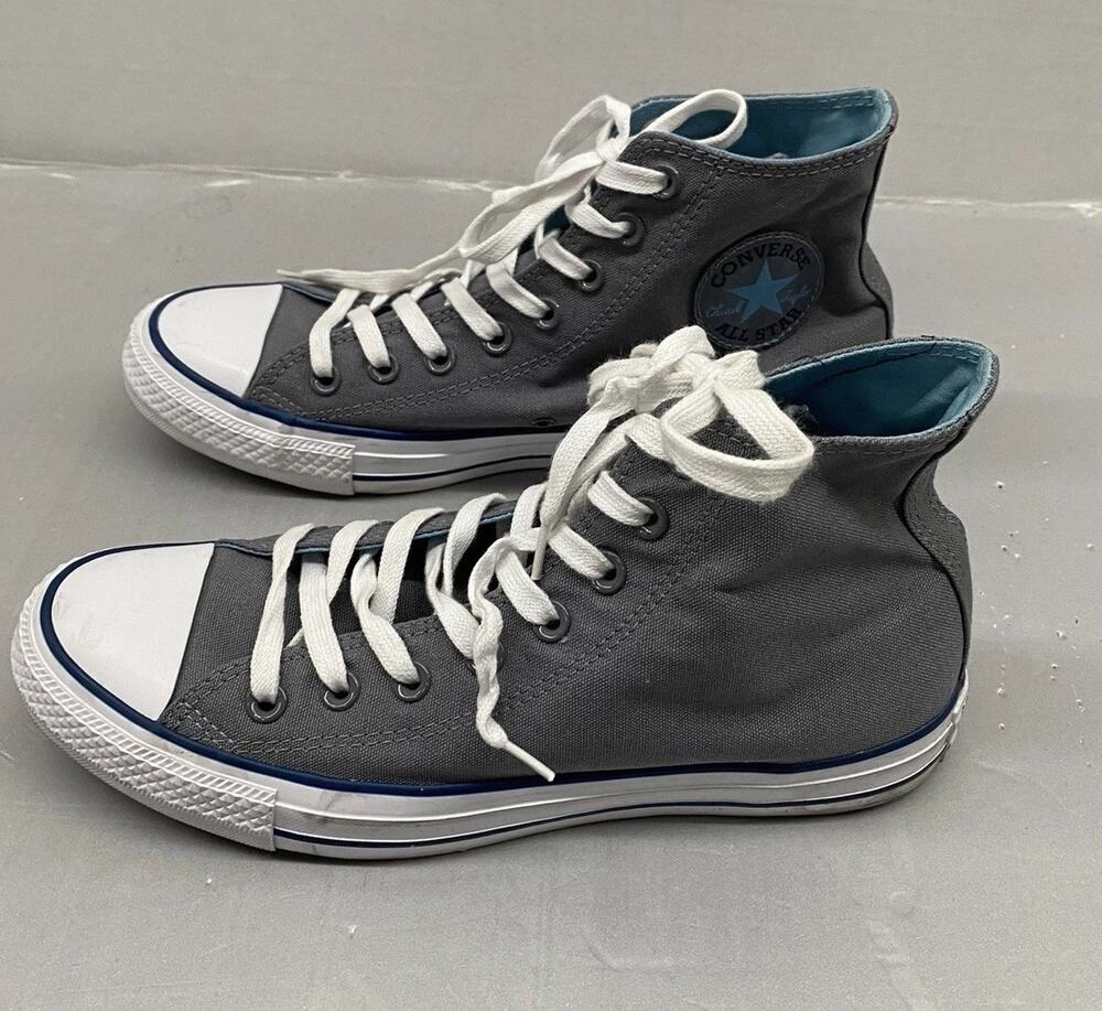Converse Chuck Taylor Sneakers All Star Hi Women 9 Grey Blue 162451F High Top